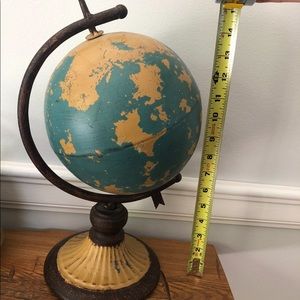 Metal globe decor